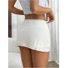 imageSHENHE Womens Low Rise Mini Skirt Bowknot Lettuce Hem Bodycon Skirt Y2K StreetwearKhaki
