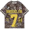 imageSHENHE Mens Graphic Letter Print Short Sleeve Crew Neck T Shirt Summer Streetwear TopBrown
