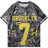 imageSHENHE Mens Graphic Letter Print Short Sleeve Crew Neck T Shirt Summer Streetwear TopGrey