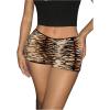 imageSHENHE Womens Glitter Sequin Leopard Shorts Low Rise Sexy Rave Club Booty Shorts Hot PantsTiger Print Khaki