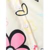 imageSHENHE Girls Collared Long Sleeve Button Down Shirts Loose Basic Cropped Blouse TopApricot