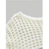 imageSHENHE Womens Crochet Hollow Out Y2k Long Sleeve Cropped Knit Sweater TopBeige