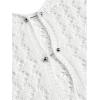 imageSHENHE Womens Crochet Knit Maxi Dress Deep V Neck Long Sleeve Sheer Sexy Long Cover Up DressWhite