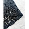 imageSHENHE Womens Hollow Out Sheer Crochet Wrap Skirt Scalloped Sexy Boho Mini SkirtBlack