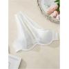 imageSHENHE Womens Contrast Lace Bralette One Shoulder Cut Out Unlined Underwire BrasWhite