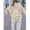 imageSHENHE Womens Oversized Graphic Hoodie Letter Print Casual Hoodie Pullover SweatshirtApricot