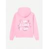 imageSHENHE Womens Oversized Graphic Hoodie Letter Print Casual Hoodie Pullover SweatshirtPink