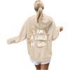 imageSHENHE Womens Oversized Graphic Hoodie Letter Print Casual Hoodie Pullover SweatshirtApricot