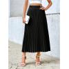 imageSHENHE Womens High Waisted A Line Maxi Pleated Skirts Office Work Elegant Basic Long SkirtsBlack