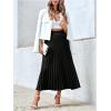 imageSHENHE Womens High Waisted A Line Maxi Pleated Skirts Office Work Elegant Basic Long SkirtsBlack
