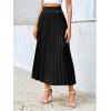 imageSHENHE Womens High Waisted A Line Maxi Pleated Skirts Office Work Elegant Basic Long SkirtsBlack