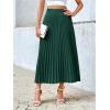 imageSHENHE Womens High Waisted A Line Maxi Pleated Skirts Office Work Elegant Basic Long SkirtsDark Green
