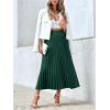 imageSHENHE Womens High Waisted A Line Maxi Pleated Skirts Office Work Elegant Basic Long SkirtsDark Green