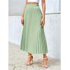 imageSHENHE Womens High Waisted A Line Maxi Pleated Skirts Office Work Elegant Basic Long SkirtsMint Green