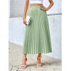 imageSHENHE Womens High Waisted A Line Maxi Pleated Skirts Office Work Elegant Basic Long SkirtsMint Green