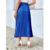 imageSHENHE Womens High Waisted A Line Maxi Pleated Skirts Office Work Elegant Basic Long SkirtsRoyal Blue