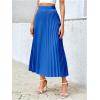 imageSHENHE Womens High Waisted A Line Maxi Pleated Skirts Office Work Elegant Basic Long SkirtsRoyal Blue