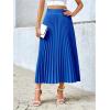 imageSHENHE Womens High Waisted A Line Maxi Pleated Skirts Office Work Elegant Basic Long SkirtsRoyal Blue