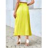 imageSHENHE Womens High Waisted A Line Maxi Pleated Skirts Office Work Elegant Basic Long SkirtsYellow