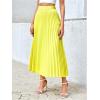 imageSHENHE Womens High Waisted A Line Maxi Pleated Skirts Office Work Elegant Basic Long SkirtsYellow