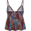 imageSHENHE Womens Lace Trim Floral V Neck Ruffle Peplum Babydoll Tank Top Camisole