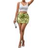 imageSHENHE Womens Sparkly Sequin High Waist Party Club Mini Bodycon Rave SkirtGreen