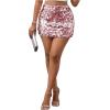 imageSHENHE Womens Sparkly Sequin High Waist Party Club Mini Bodycon Rave SkirtPink