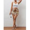 imageSHENHE Womens Sparkly Sequin High Waist Party Club Mini Bodycon Rave SkirtYellow
