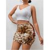 imageSHENHE Womens Sparkly Sequin High Waist Party Club Mini Bodycon Rave SkirtYellow