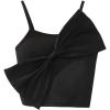 imageSHENHE Girls Big Bow Front Spaghetti Strap Scoop Neck Sleeveless Cute Camisole TopBlack