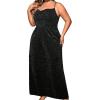 imageSHENHE Womens Plus Size Rhinestones Wide Leg Criss Cross Glitter Party Night Cami JumpsuitBlack