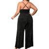 imageSHENHE Womens Plus Size Rhinestones Wide Leg Criss Cross Glitter Party Night Cami JumpsuitBlack