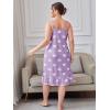imageSHENHE Womens Plus Size Sleeveless Ruffle Hem Nightgown Pajama Dress with Eye MaskHeart Lilac Purple