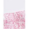 imageSHENHE Womens Casual Ditsy Floral Print Sleeveless Strapless Bandeau Tube Crop TopHot Pink