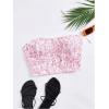 imageSHENHE Womens Casual Ditsy Floral Print Sleeveless Strapless Bandeau Tube Crop TopHot Pink
