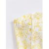 imageSHENHE Womens Casual Ditsy Floral Print Sleeveless Strapless Bandeau Tube Crop TopYellow