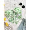imageSHENHE Womens Floral Strapless Tube Top Sexy Mesh Sleeveless Boho Knot Front Bandeau Crop TopsGreen
