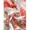 imageSHENHE Womens Floral Strapless Tube Top Sexy Mesh Sleeveless Boho Knot Front Bandeau Crop TopsOrange