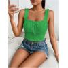 imageSHENHE Womens Spaghetti Strap Eyelet Embroidery Summer Sleeveless Crop Tank Cute TopGreen