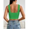 imageSHENHE Womens Spaghetti Strap Eyelet Embroidery Summer Sleeveless Crop Tank Cute TopGreen