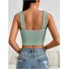 imageSHENHE Womens Spaghetti Strap Eyelet Embroidery Summer Sleeveless Crop Tank Cute TopMint Green