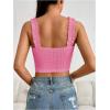 imageSHENHE Womens Spaghetti Strap Eyelet Embroidery Summer Sleeveless Crop Tank Cute TopPink