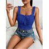 imageSHENHE Womens Spaghetti Strap Eyelet Embroidery Summer Sleeveless Crop Tank Cute TopRoyal Blue