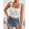 imageSHENHE Womens Spaghetti Strap Eyelet Embroidery Summer Sleeveless Crop Tank Cute TopWhite