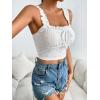 imageSHENHE Womens Spaghetti Strap Eyelet Embroidery Summer Sleeveless Crop Tank Cute TopWhite
