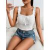 imageSHENHE Womens Spaghetti Strap Eyelet Embroidery Summer Sleeveless Crop Tank Cute TopWhite