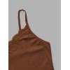 imageSHENHE Womens Y2K Lace Tank Tops Summer Coquette Bow Sleeveless Spaghetti Strap Lounge Cute Cami Crop TopsBrown