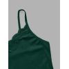 imageSHENHE Womens Y2K Lace Tank Tops Summer Coquette Bow Sleeveless Spaghetti Strap Lounge Cute Cami Crop TopsDark Green