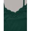 imageSHENHE Womens Y2K Lace Tank Tops Summer Coquette Bow Sleeveless Spaghetti Strap Lounge Cute Cami Crop TopsDark Green