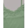 imageSHENHE Womens Y2K Lace Tank Tops Summer Coquette Bow Sleeveless Spaghetti Strap Lounge Cute Cami Crop TopsGreen